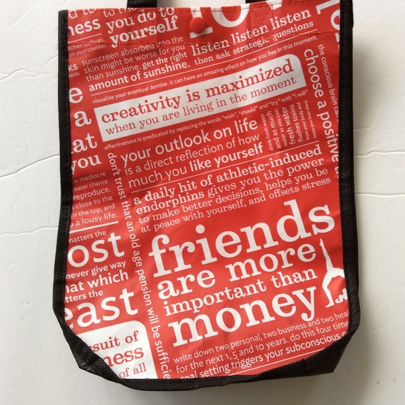 LULULEMON RED AND WHITE MANIFESTO SMALL TOTE BAG - Picture 4 of 7